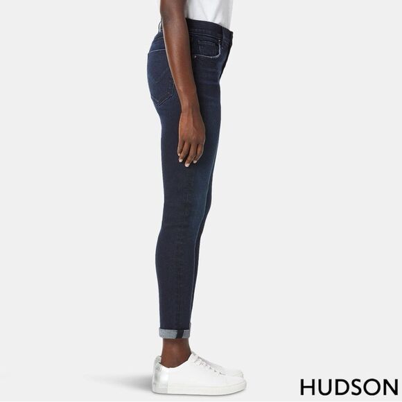 Hudson *NWT* Lana Mid Rise Slim Cut Boyfriend Jean w Rolled Hem in Baby Tonight - Picture 4 of 12